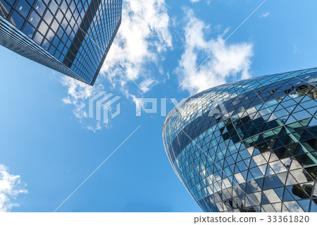 Bottom view of modern office building Bottom view of modern office building 33361820