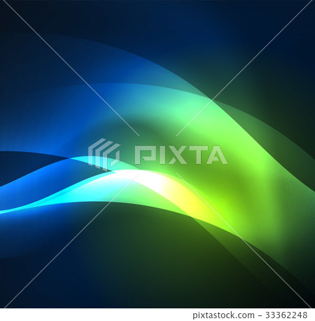 Illuminated neon waves 33362248