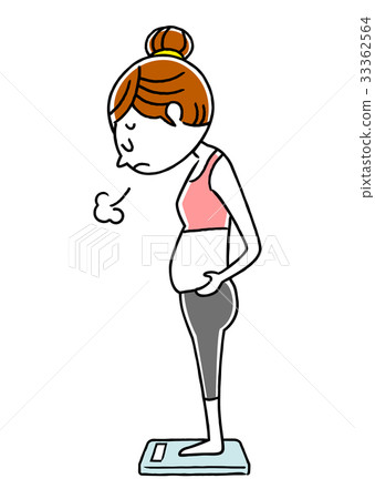 Woman suffering from obesity Woman suffering from obesity 33362564