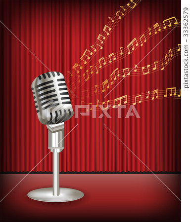 vintage microphone with floating vintage microphone with floating 33362579