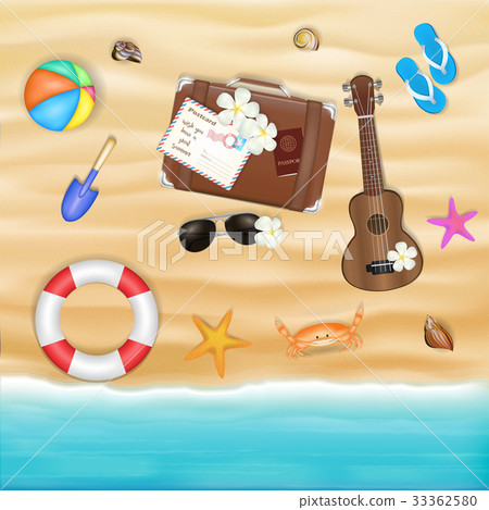 beach travel object on a sea sand beach beach travel object on a sea sand beach 33362580