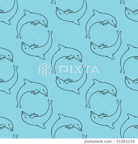 Cute dolphins aquatic marine nature ocean 33363259