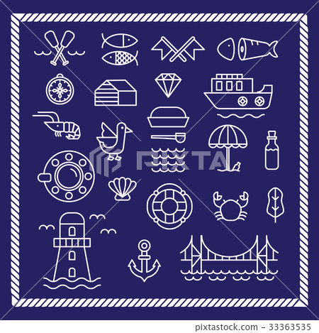 Nautical icon set Nautical icon set 33363535