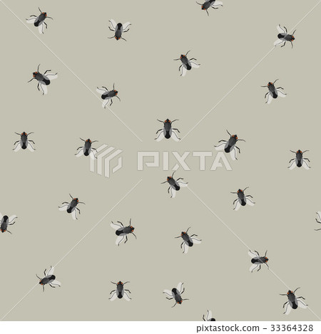 Seamless pattern with flies Seamless pattern with flies 33364328