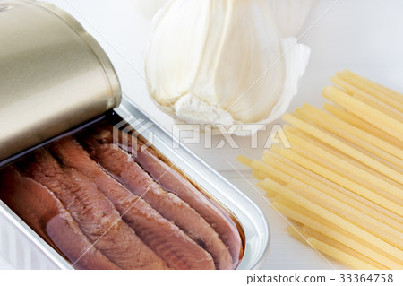 鳳尾魚和大蒜麵食的成分 33364758