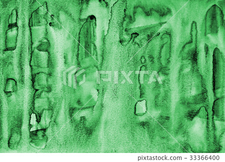 Abstract green watercolor on paper texture 33366400
