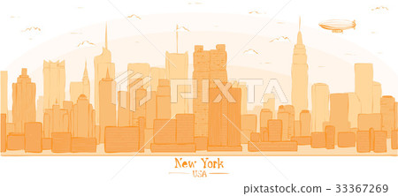 New York city banner panorama buildings skyline 33367269