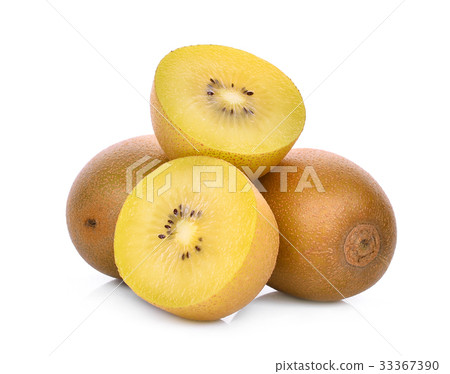 whole and half of yellow or gold kiwi fruit whole and half of yellow or gold kiwi fruit 33367390