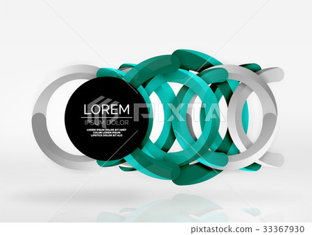 Modern 3d ring vector abstract background Modern 3d ring vector abstract background 33367930