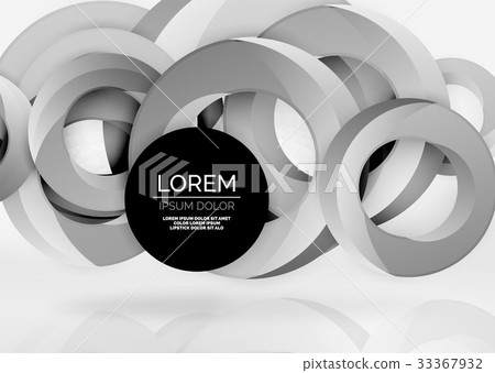 Modern 3d ring vector abstract background Modern 3d ring vector abstract background 33367932