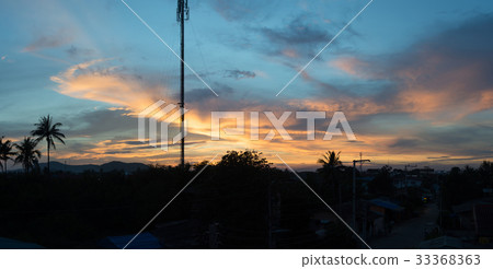 Dramatic sunset and sunrise sky. Dramatic sunset and sunrise sky. 33368363