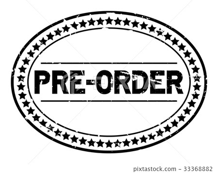 Grunge black pre order oval rubber seal stamp 33368882