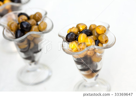 catering, serving, food and drinks concept - catering, serving, food and drinks concept - 33369647