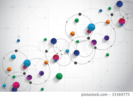 Vector technology concept. Connected - Stock Illustration [33369775 ...
