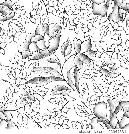 Floral seamless pattern. Garden Flower background Floral seamless pattern. Garden Flower background 33369884
