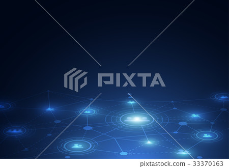 Abstract connection technologies for business 33370163