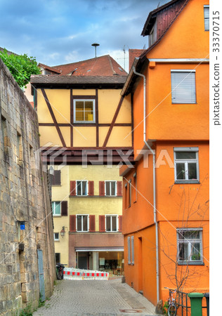 Typical half-timbered houses in Tubingen - Baden 33370715