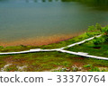 Pond and wooden path 33370764