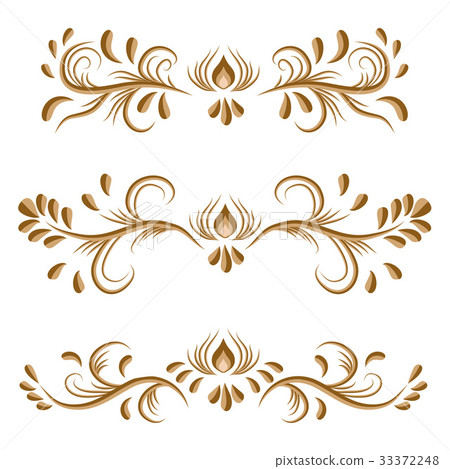 Set of floral pattern elements vector illustration Set of floral pattern elements vector illustration 33372248