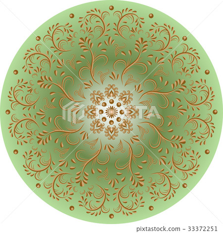 Ornate vector mandala with floral ornament pattern 33372251