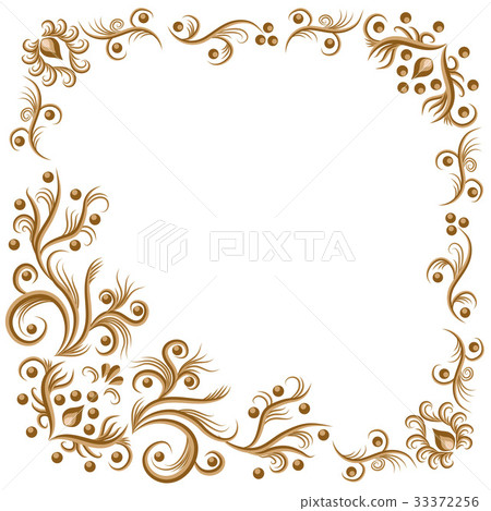 Golden ornate decorative frame vector illustration Golden ornate decorative frame vector illustration 33372256
