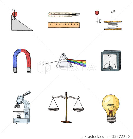 lightbulb and prism, crystal lattice and scale lightbulb and prism, crystal lattice and scale 33372260