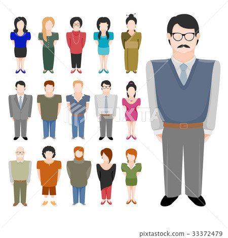 People icon set 33372479