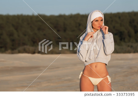 girl in a swimsuit on the sea girl in a swimsuit on the sea 33373395