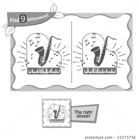 find 9 differences game black saxophone find 9 differences game black saxophone 33373736
