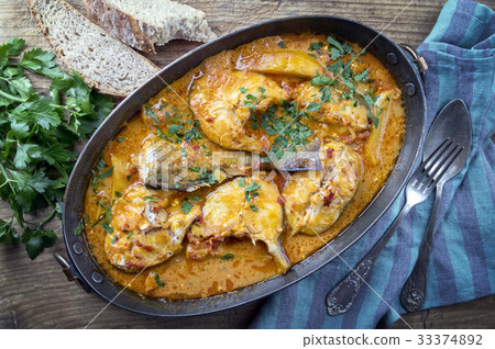 Bouillabaisse in Copper Pot 33374892