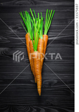 Carrot silhouette lined with small carrots 33375697