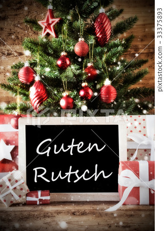 Tree With Guten Rutsch Means Happy New Year Tree With Guten Rutsch Means Happy New Year 33375893