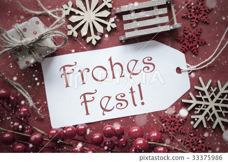 Decoration, Frohes Fest Means Merry Christmas 33375986