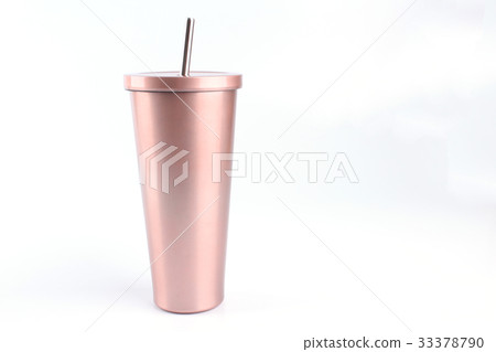 Stainless and tumbler cup on white background Stainless and tumbler cup on white background 33378790