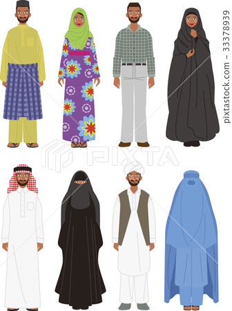 穆斯林風格的男女 穆斯林風格的男女 33378939