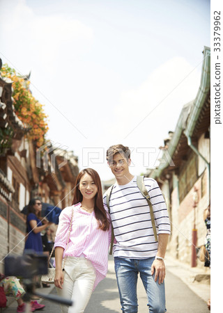 夫婦，首爾鐘路區北村韓屋村 33379962