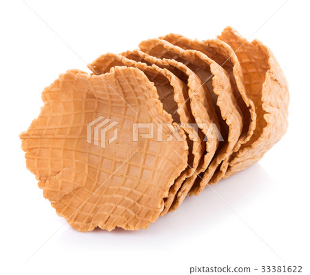waffle bowl on white background waffle bowl on white background 33381622