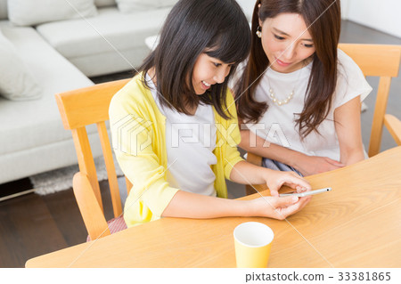 父女兒和智能手機 父女兒和智能手機 33381865