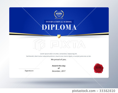 Diploma template design with simple concept. Diploma template design with simple concept. 33382810