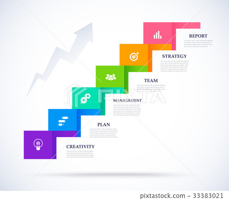 Infographic step up of business successful concept - Stock Illustration ...