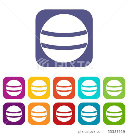 Stripes icons set flat - Stock Illustration [33385639] - PIXTA