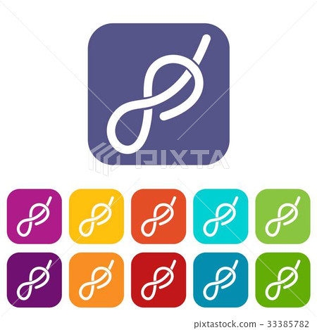 Ship rope icons set flat - Stock Illustration [33385782] - PIXTA