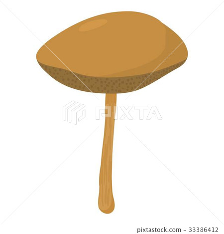Yellow boletus mushroom icon, cartoon style 33386412