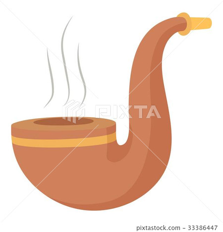 Smoking pipe icon, cartoon style 33386447