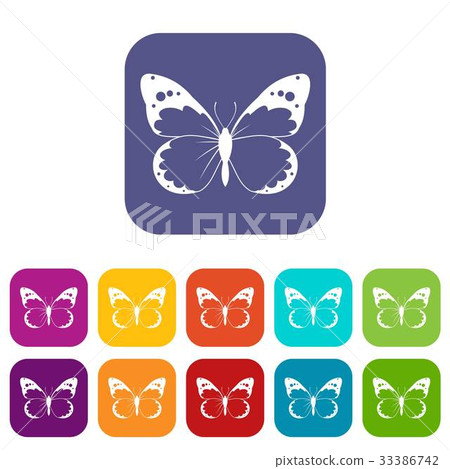 Butterfly icons set Butterfly icons set 33386742