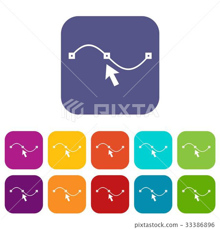 Drawing the curve icons set - Stock Illustration [33386896] - PIXTA