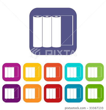 Rolls of paper icons set Rolls of paper icons set 33387133