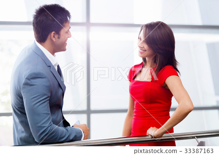 Two young business collegue in office Two young business collegue in office 33387163