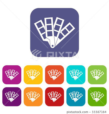 Color palette guide icons set Color palette guide icons set 33387164