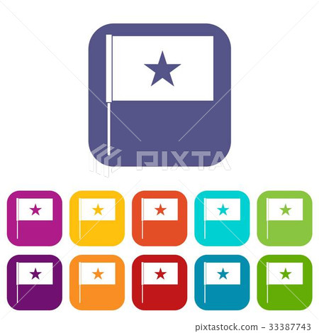 Vietnam flag icons set Vietnam flag icons set 33387743